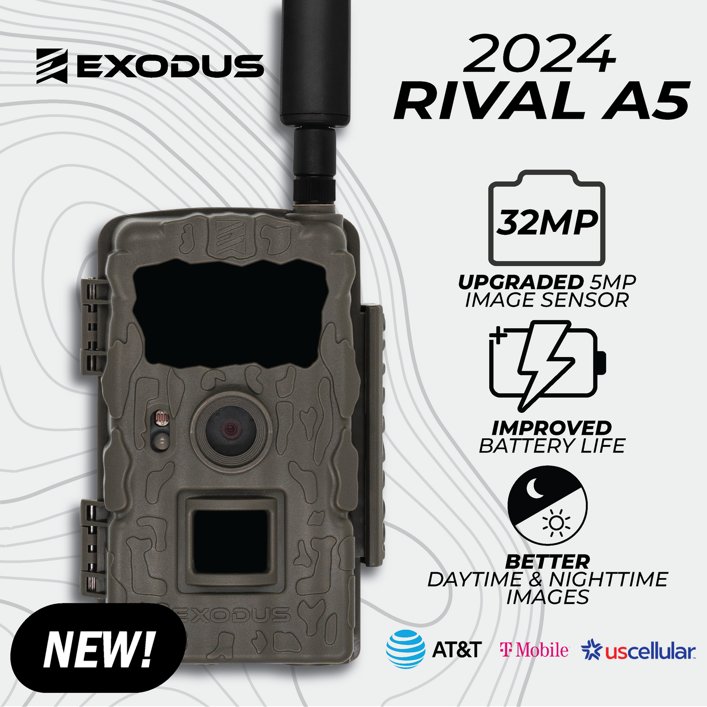 The Exodus Rival A5 - AT&T 4G LTE Cellular Trail Camera