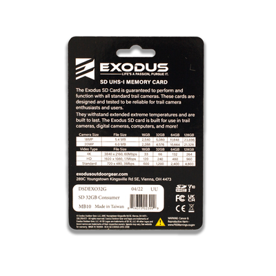 32GB Exodus SD Card