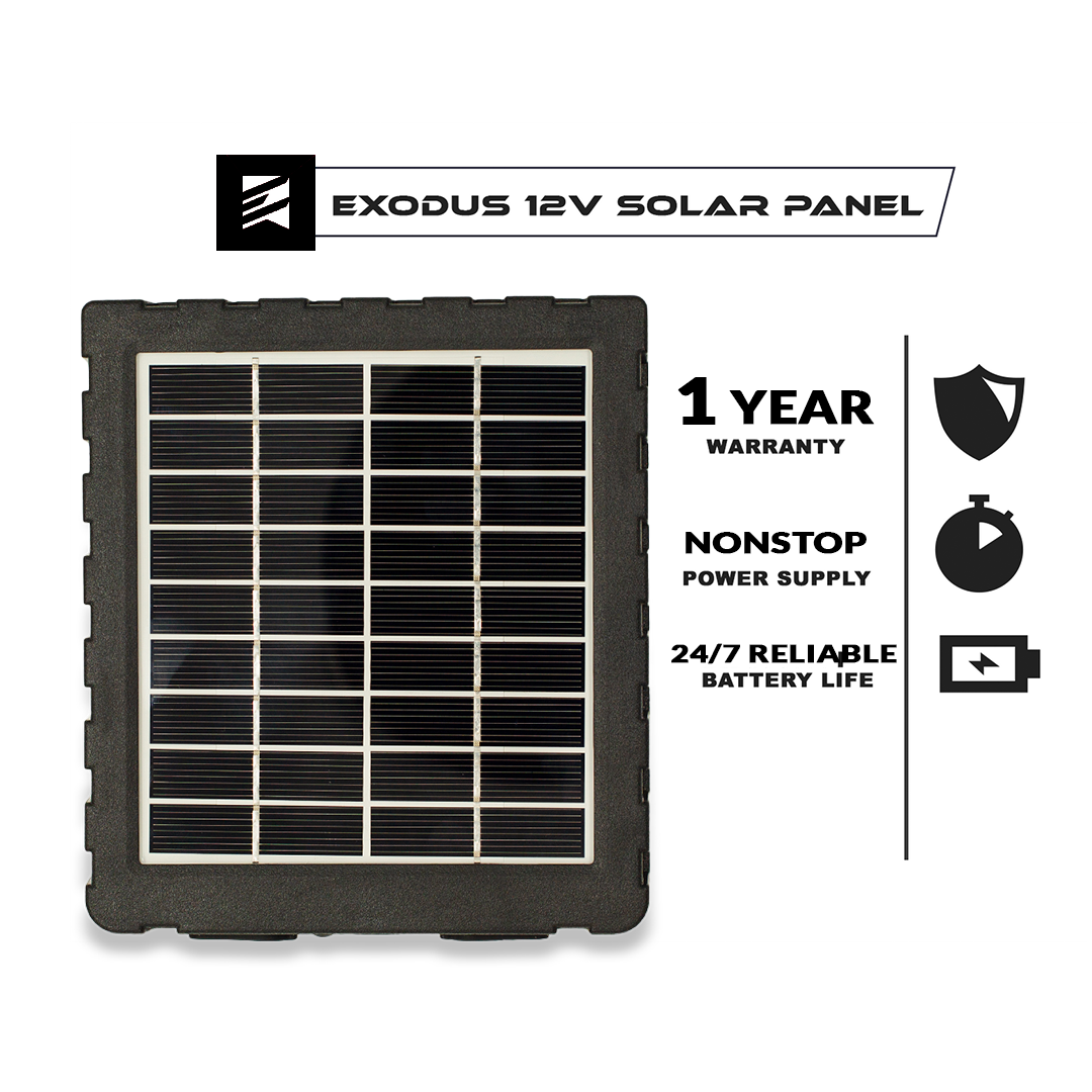 Exodus Trail Cameras 12V Solar Panel – Exodus Outdoor Gear